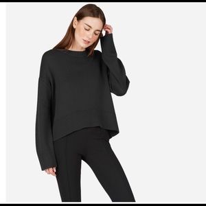 Cashmere square crew sweater